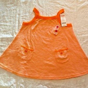 Gymboree girls top, size 9. Orange/cream stripes. Beautiful orange edging. NWT.